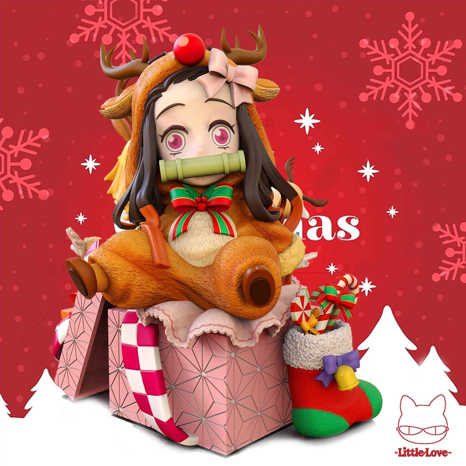 Nezuko cos Christmas เนซึโกะ คริสมัส คอสเพลย์ by Little Love (มัดจำ) [[SOLD OUT]]